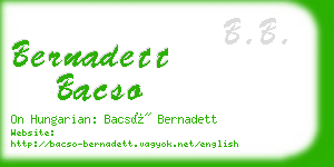 bernadett bacso business card